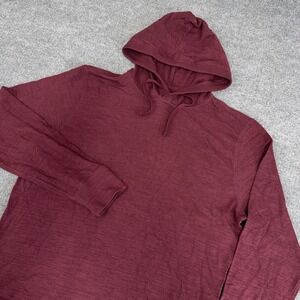 Faherty Hoodie Men Large Red Pullover Sunwashed Slub Organic Cotton NEW *READ*